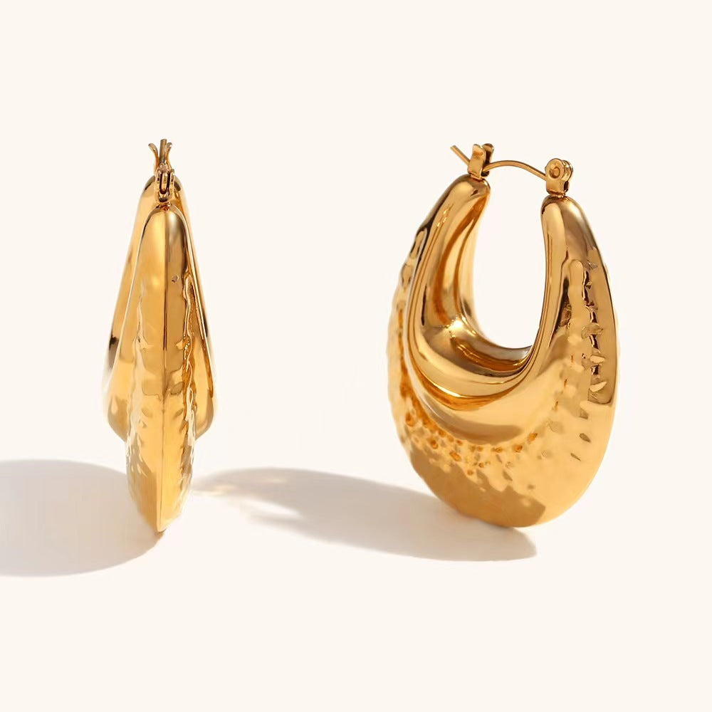 Glossy Double-Layer Water Drop Earrings