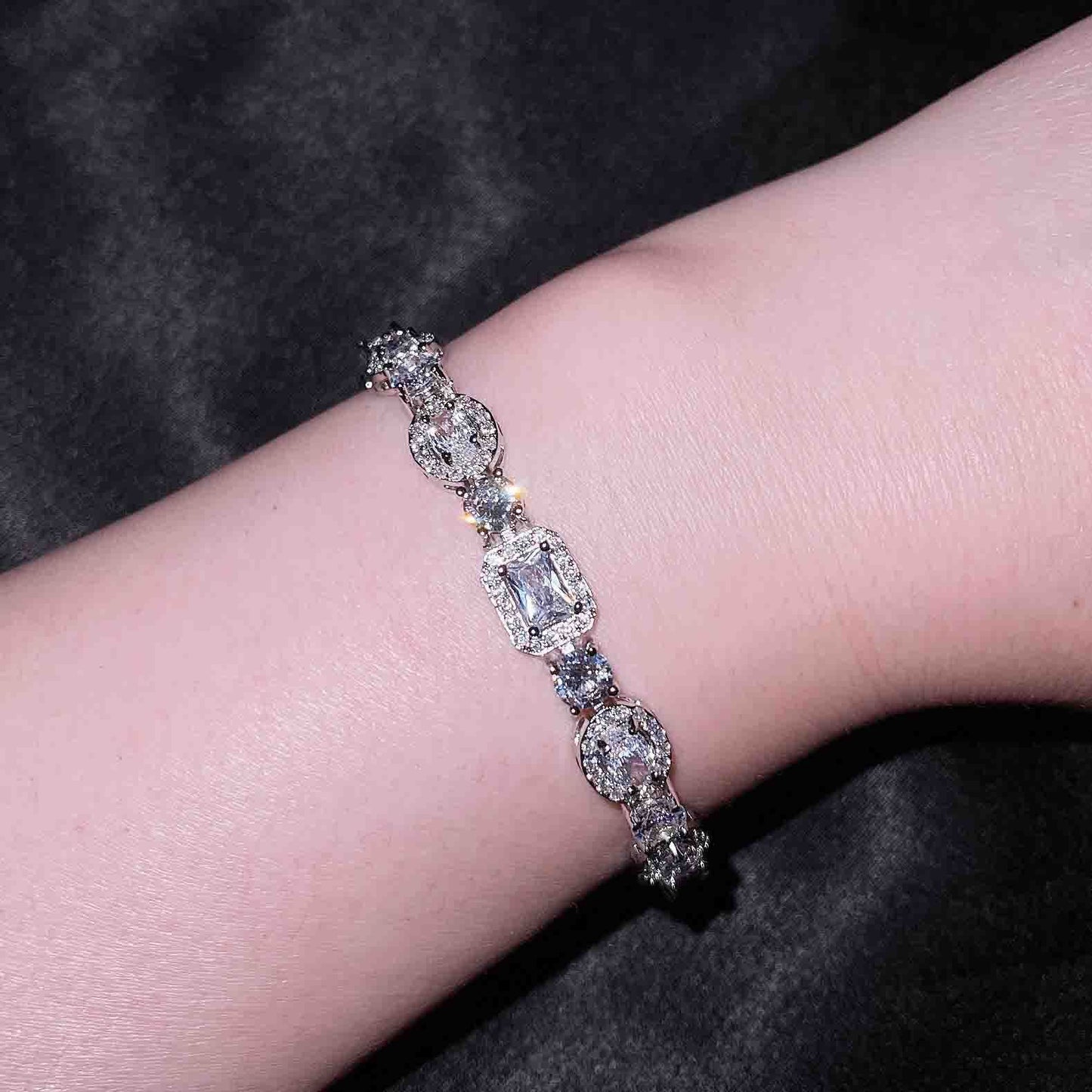 S925 Sterling Silver Diamond Bracelet