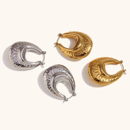 Glossy Double-Layer Water Drop Earrings