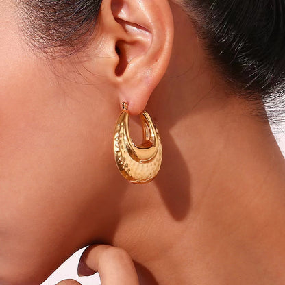 Glossy Double-Layer Water Drop Earrings